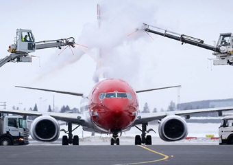 Fly som sprøytes med varmt vann på vingene